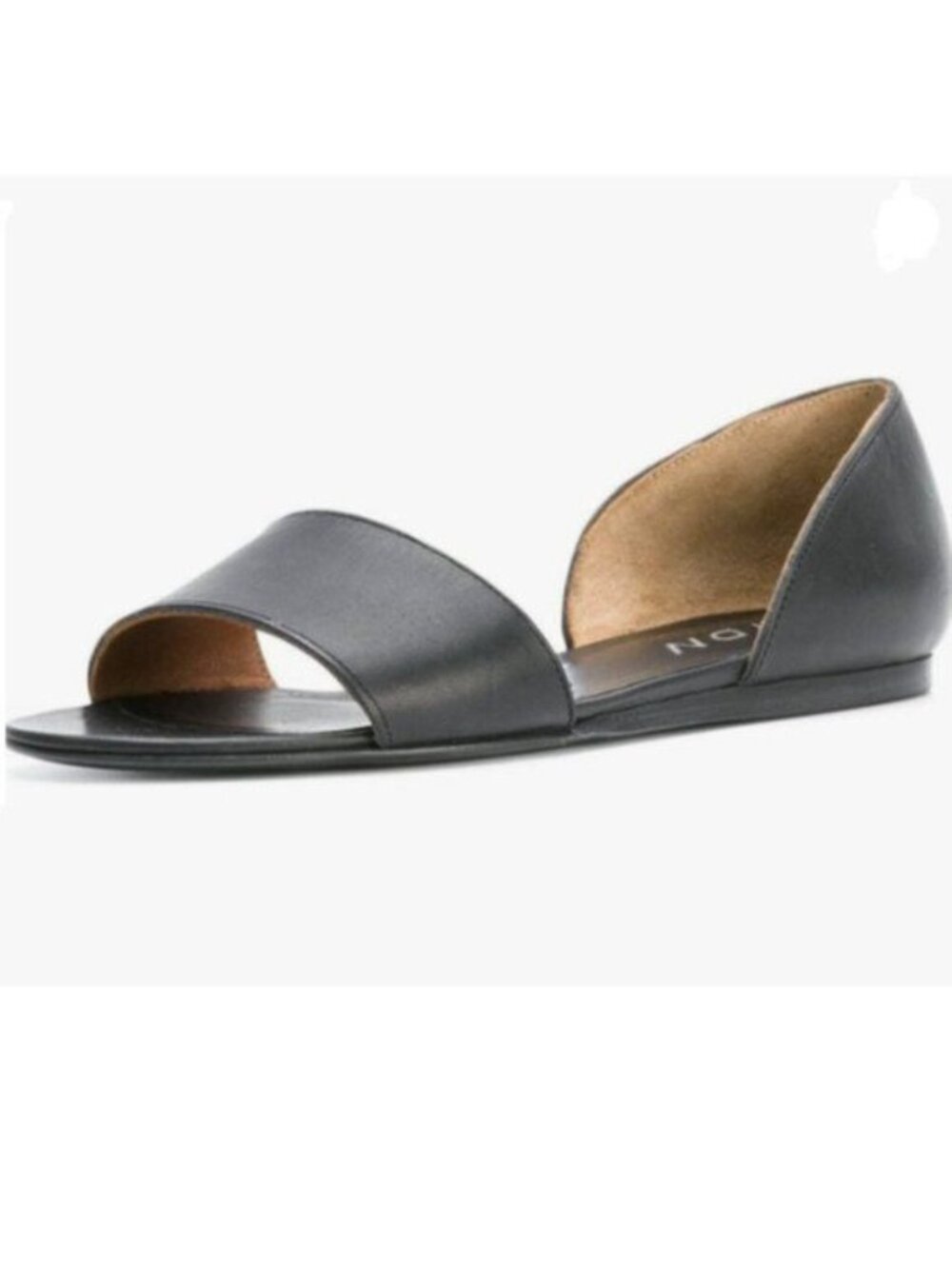YDN Women Western Peep Toe D'Orsay Casual Flats Slip on Walking Shoes Black